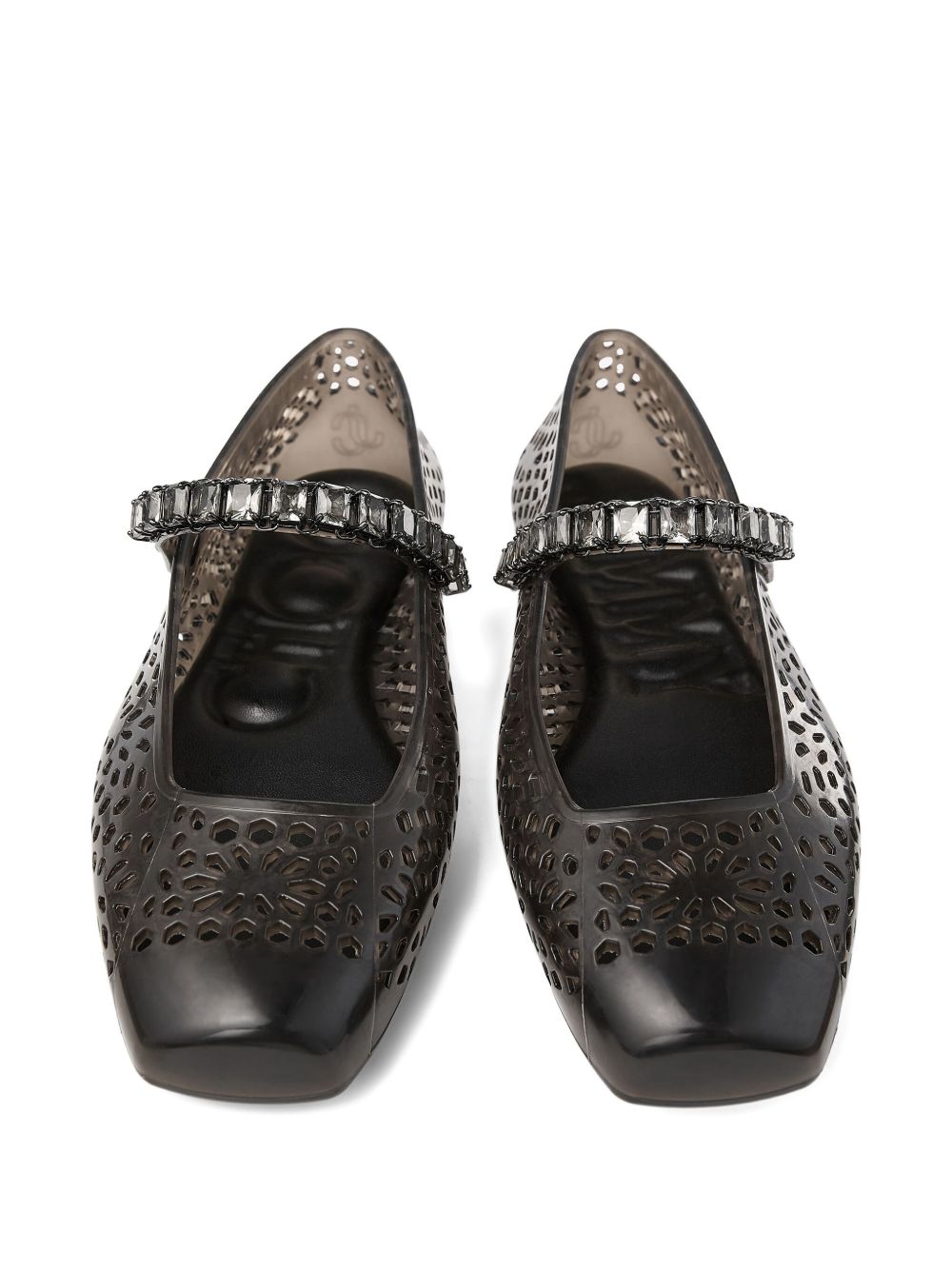 Jimmy Choo Flat shoes Black with rhinestone detail