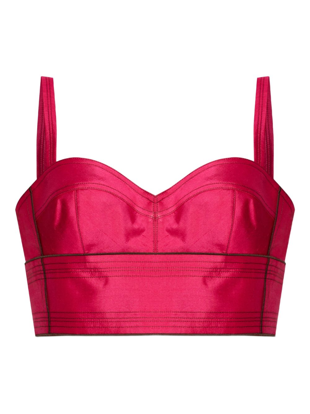 Tory Burch Top Fuchsia silk bra top