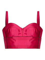 Tory Burch Top Fuchsia silk bra top