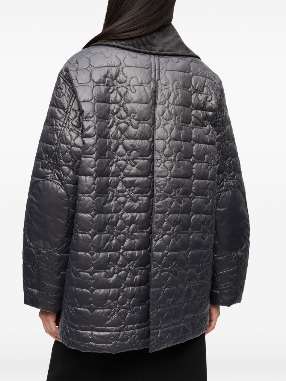 GANNI Jackets Grey — Quilted Nylon Jacket for Women