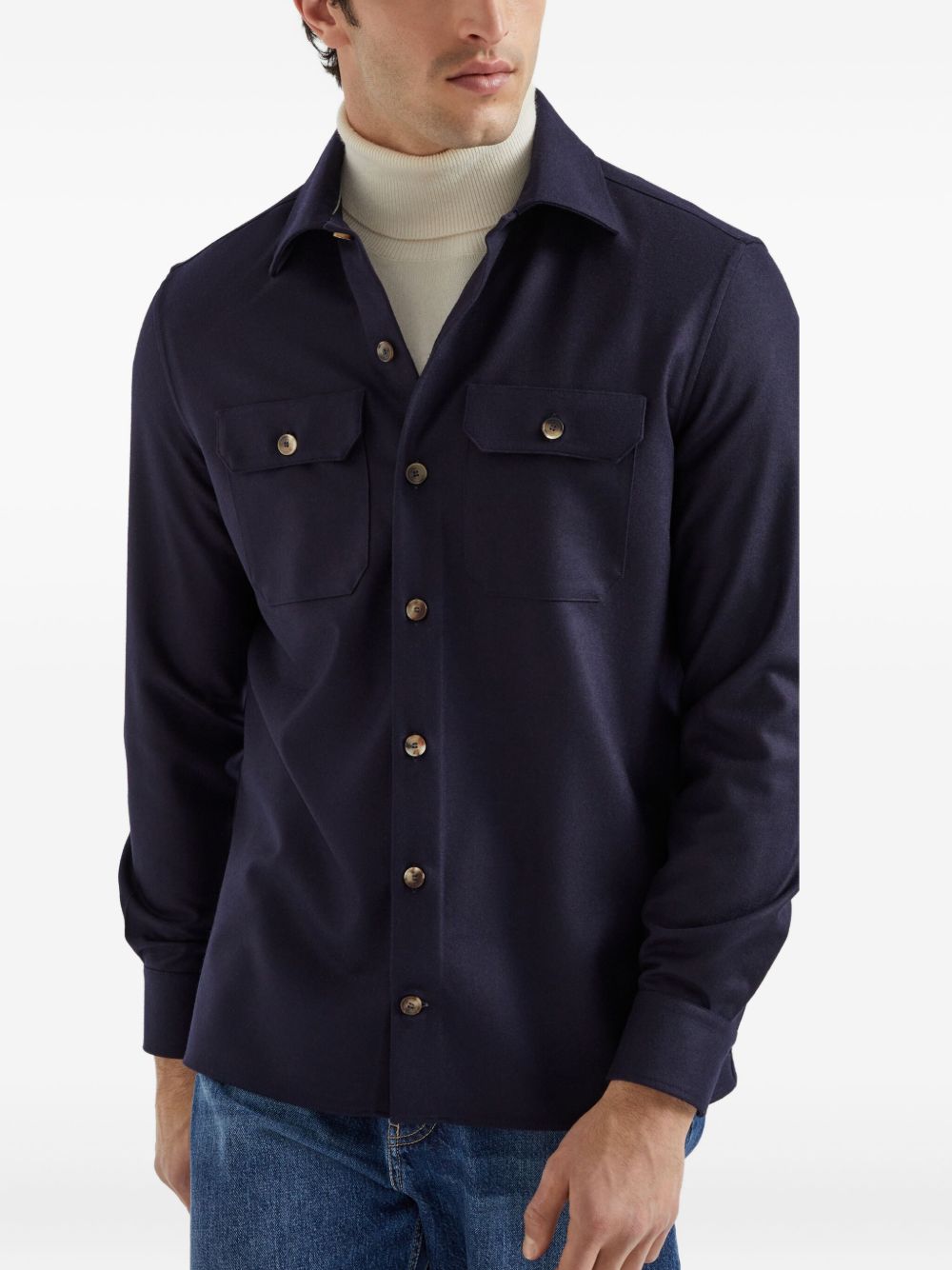 Brunello Cucinelli Shirts Blue