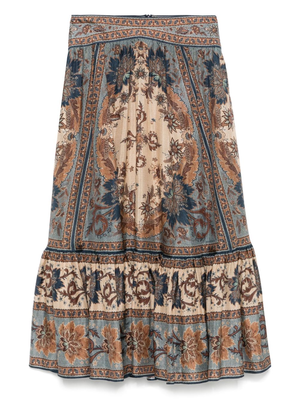 Zimmermann Skirts Blue silk floral skirt