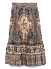Zimmermann Skirts Blue silk floral skirt