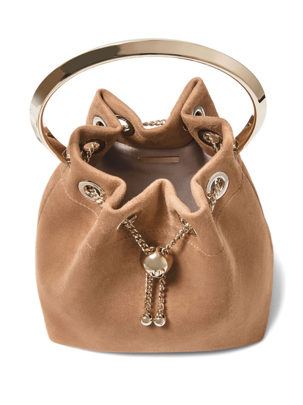 Jimmy Choo Brown Leather Bucket Bag — Shoulder Elegance