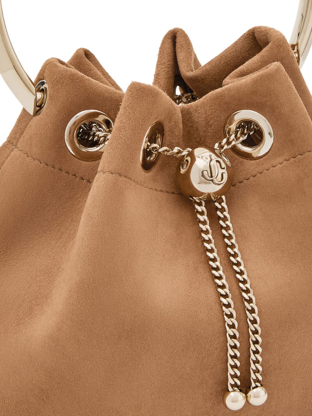 Jimmy Choo Brown Leather Bucket Bag — Shoulder Elegance