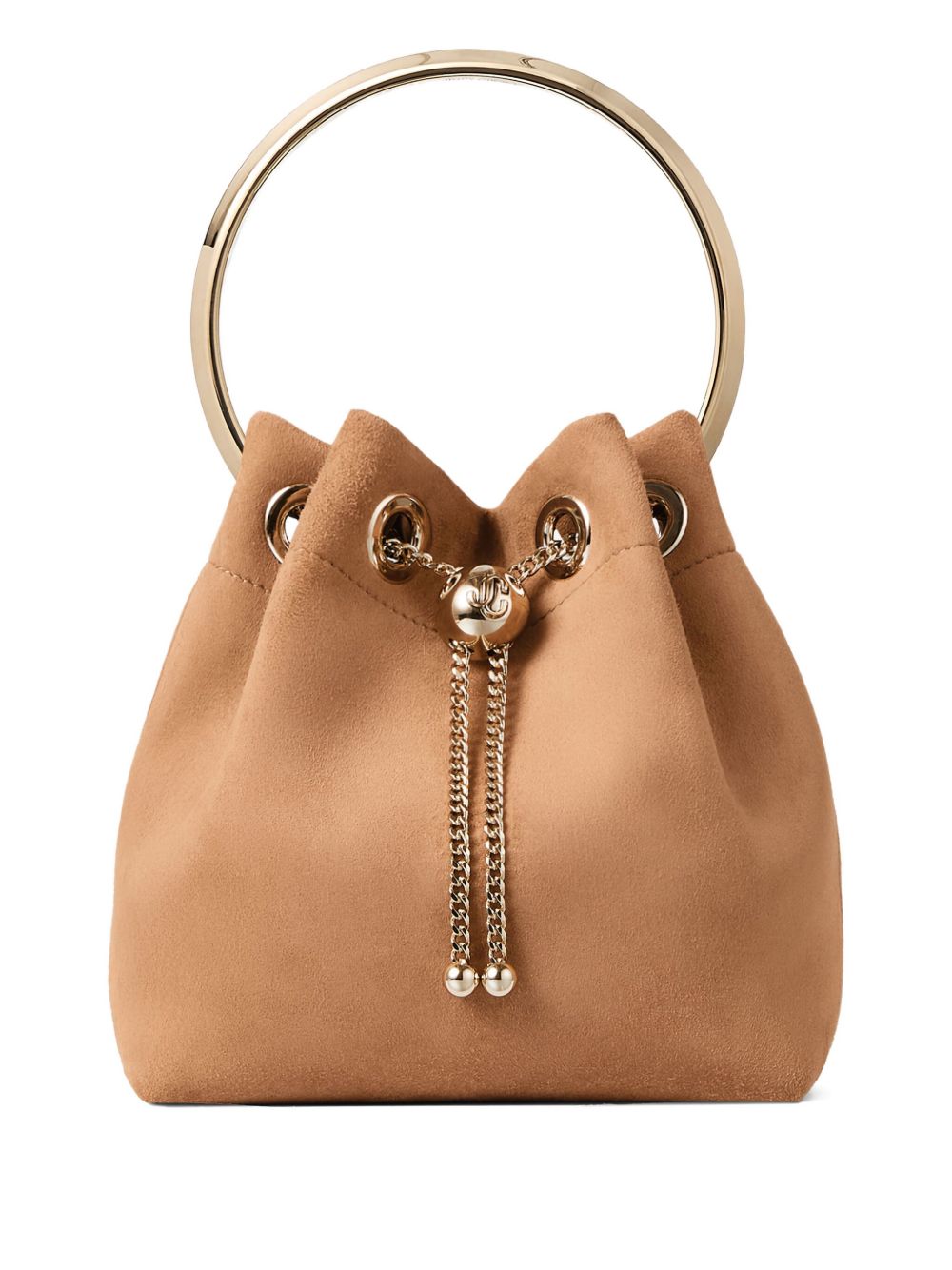 Jimmy Choo Brown Leather Bucket Bag — Shoulder Elegance