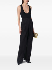 LE DERNIER Pantalon noir taille haute jambe large