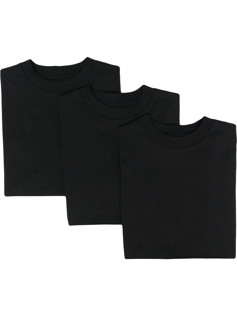 Jil Sander Plus T-shirts and Polos Black cotton pack of three