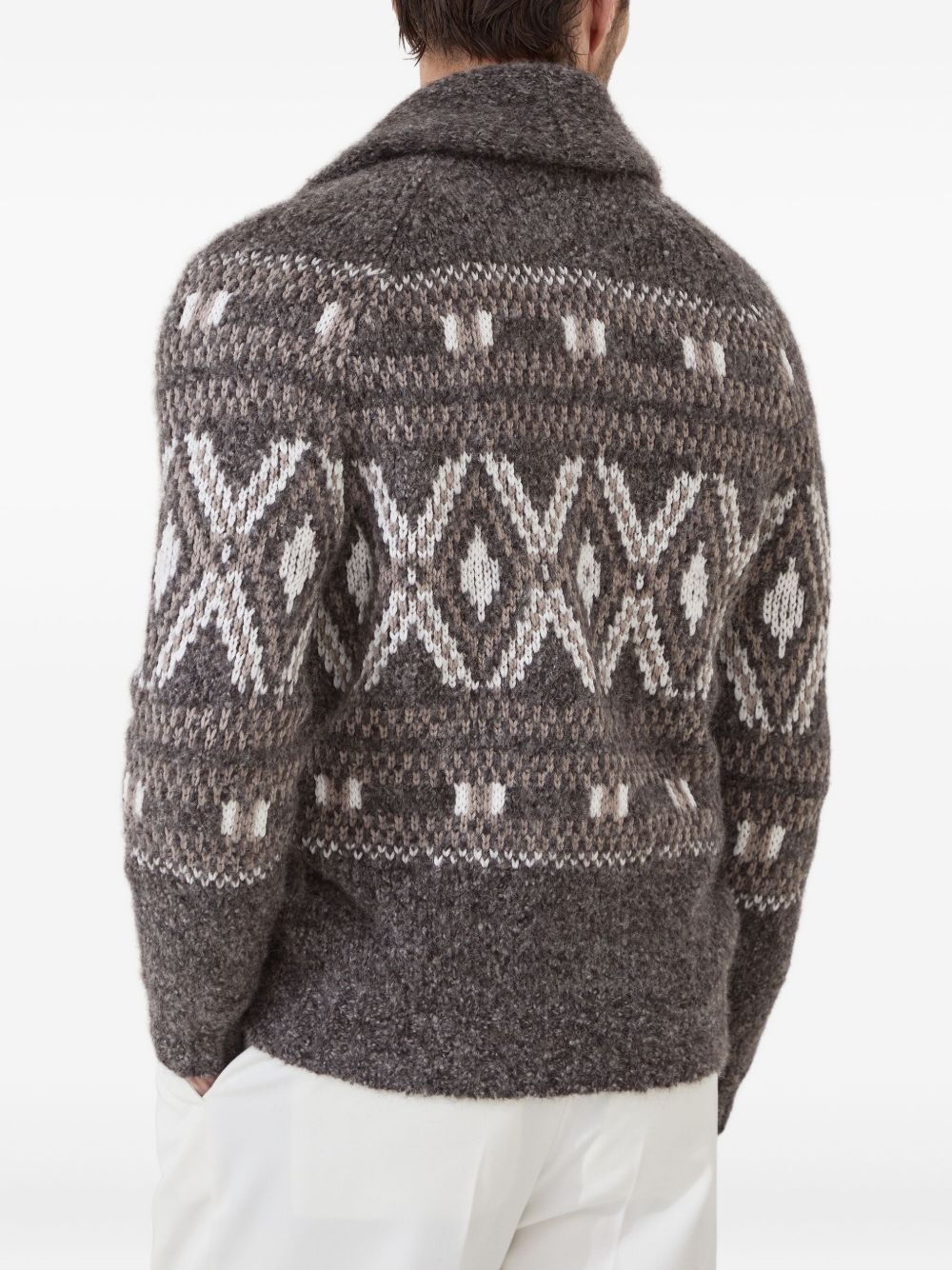 Brunello Cucinelli Sweaters Bordeaux wool cardigan