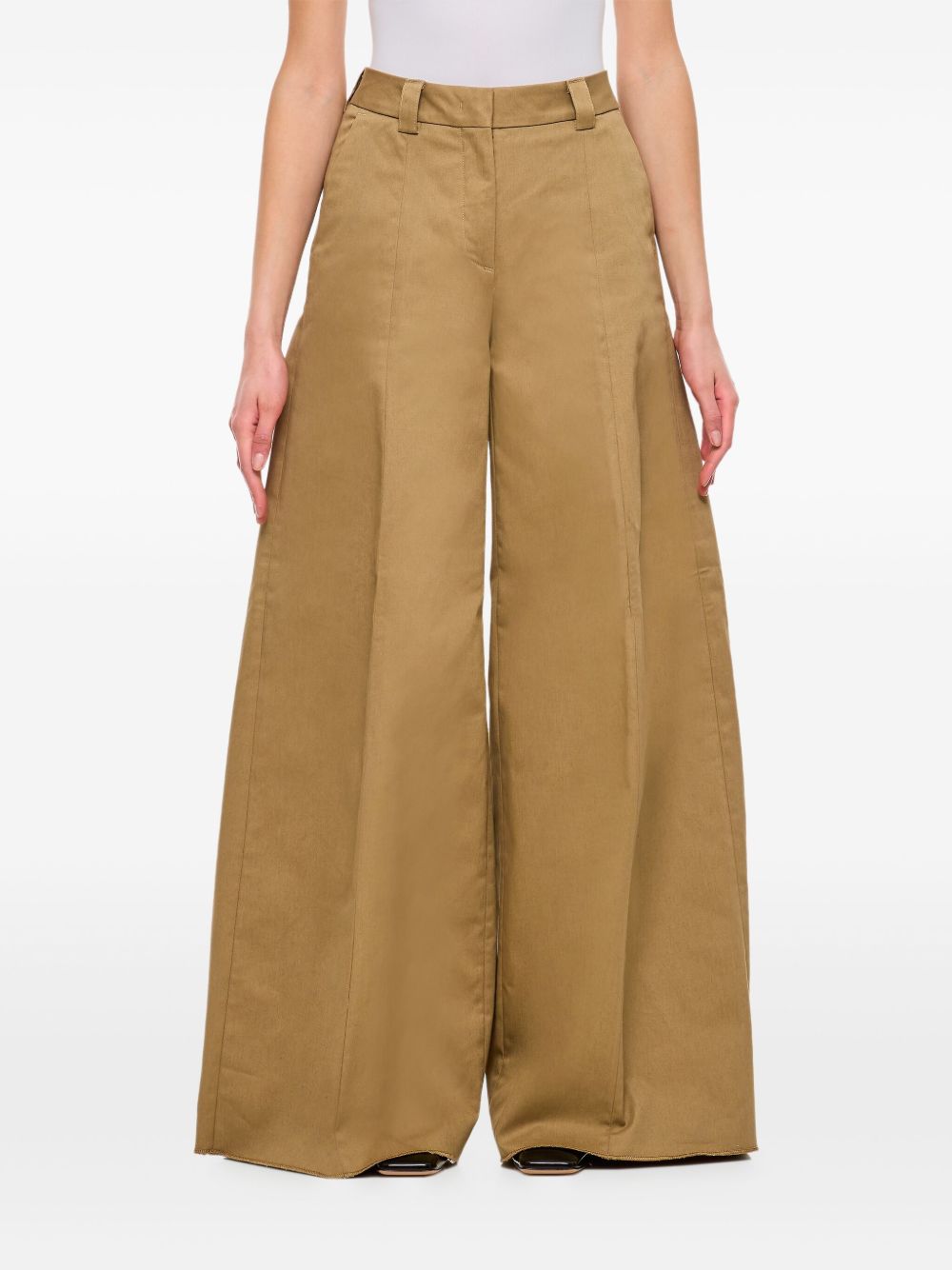 LO ÚLTIMO Pantalón Verde cintura alta pierna ancha