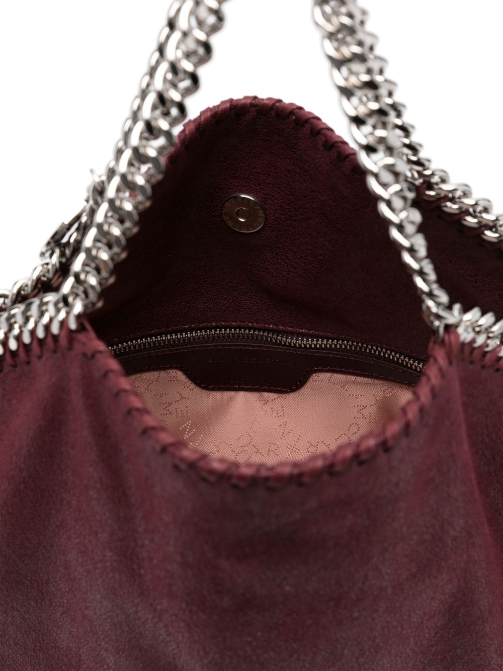 Sacs Stella McCartney. Bandoulière à maillons bordeaux