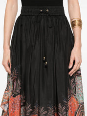 Zimmermann Skirts Black silk ruffled skirt