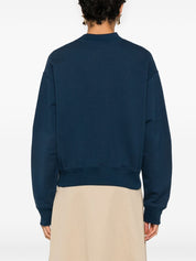 Chloé Chloè Sweaters Blue — Cotton Mock‑Neck Sweater