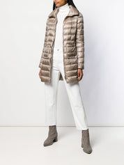 Herno Dove Grey Down Coat — Maria Midi Jacket