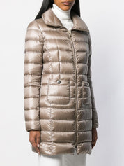 Herno Dove Grey Down Coat — Maria Midi Jacket