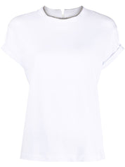 Brunello Cucinelli T-shirts and Polos White stretch-cotton