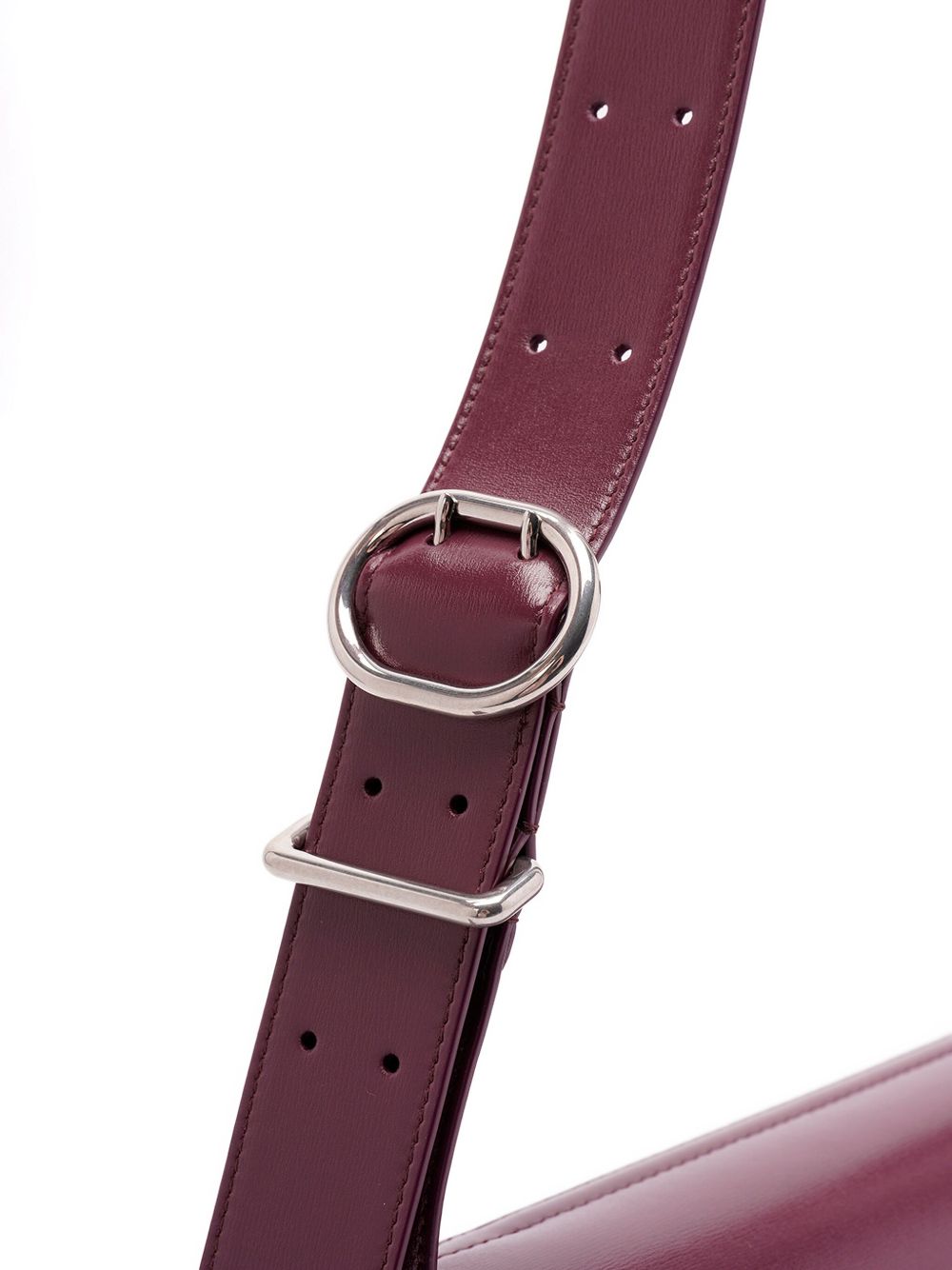 Bordeaux leather shoulder bag — Jil Sander