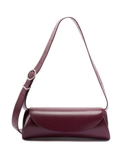 Bordeaux leather shoulder bag — Jil Sander