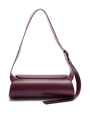 Bordeaux leather shoulder bag — Jil Sander