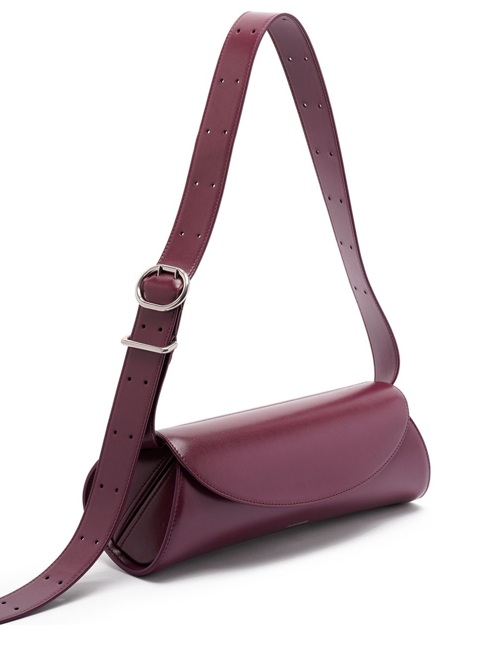 Bordeaux leather shoulder bag — Jil Sander
