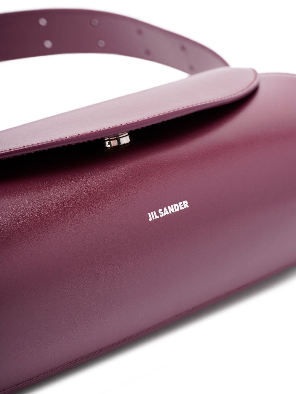 Bordeaux leather shoulder bag — Jil Sander