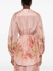 Zimmermann Top Pink silk tunic