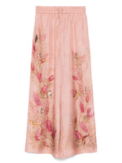 Zimmermann Trousers Pink silk floral