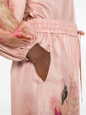 Zimmermann Trousers Pink silk floral