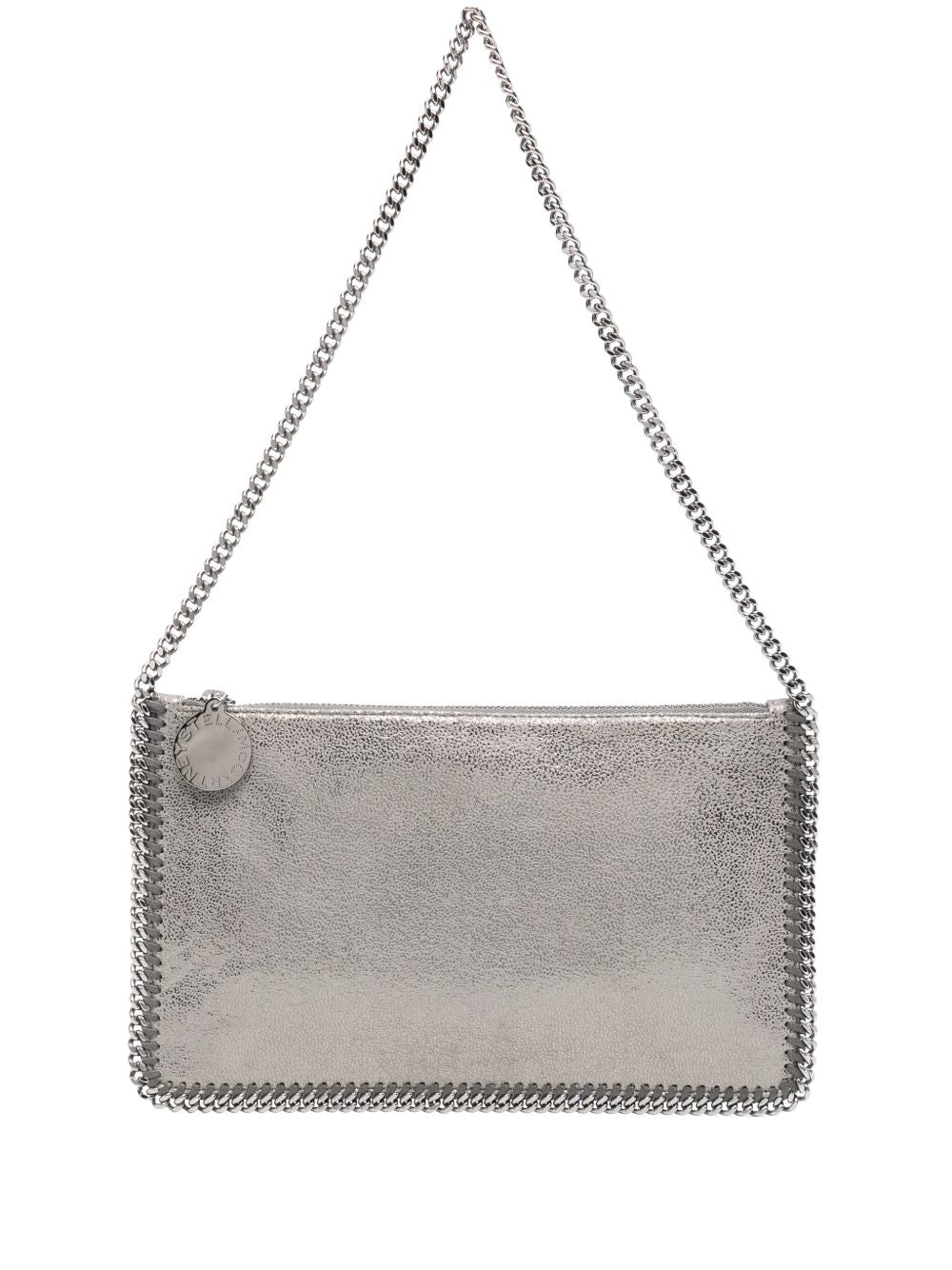 Stella McCartney Bags.. Silver clutch with chain strap