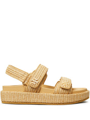 Tory Burch Sandals Beige raffia slingback