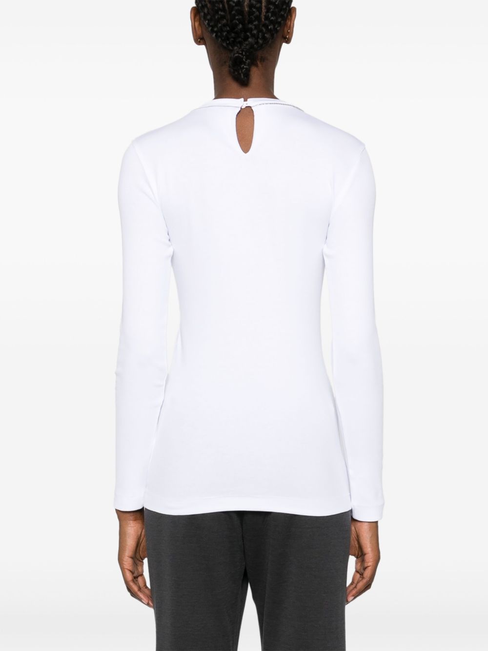 Brunello Cucinelli T-shirts and Polos White crewneck sweater