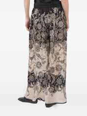 Zimmermann Trousers Beige silk floral print