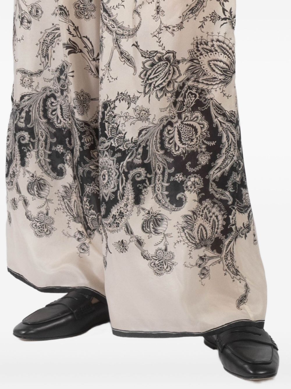 Zimmermann Trousers Beige silk floral print