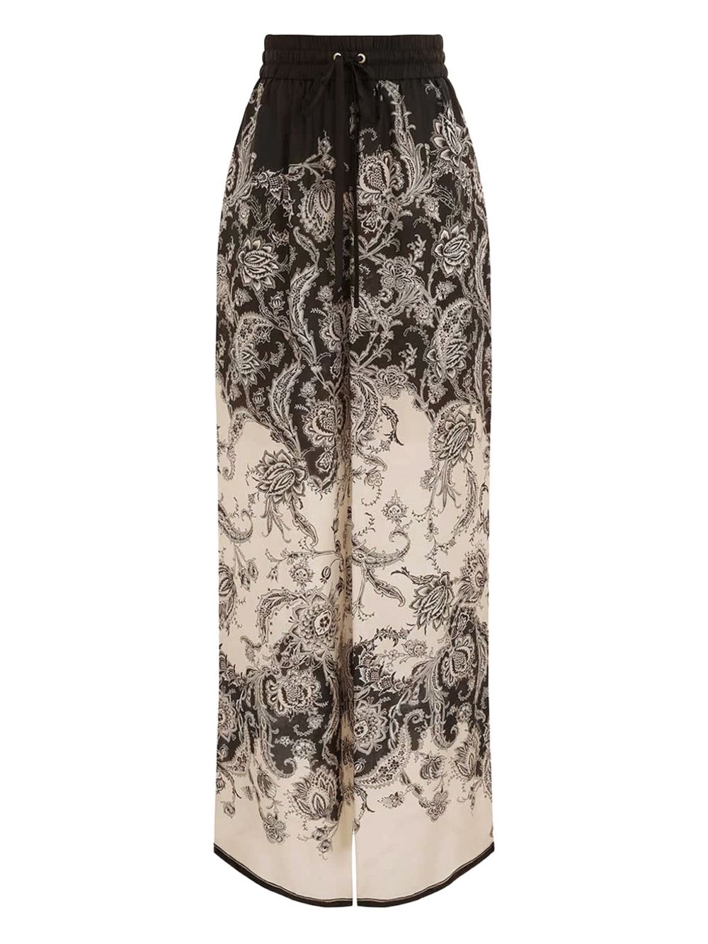 Zimmermann Trousers Beige silk floral print