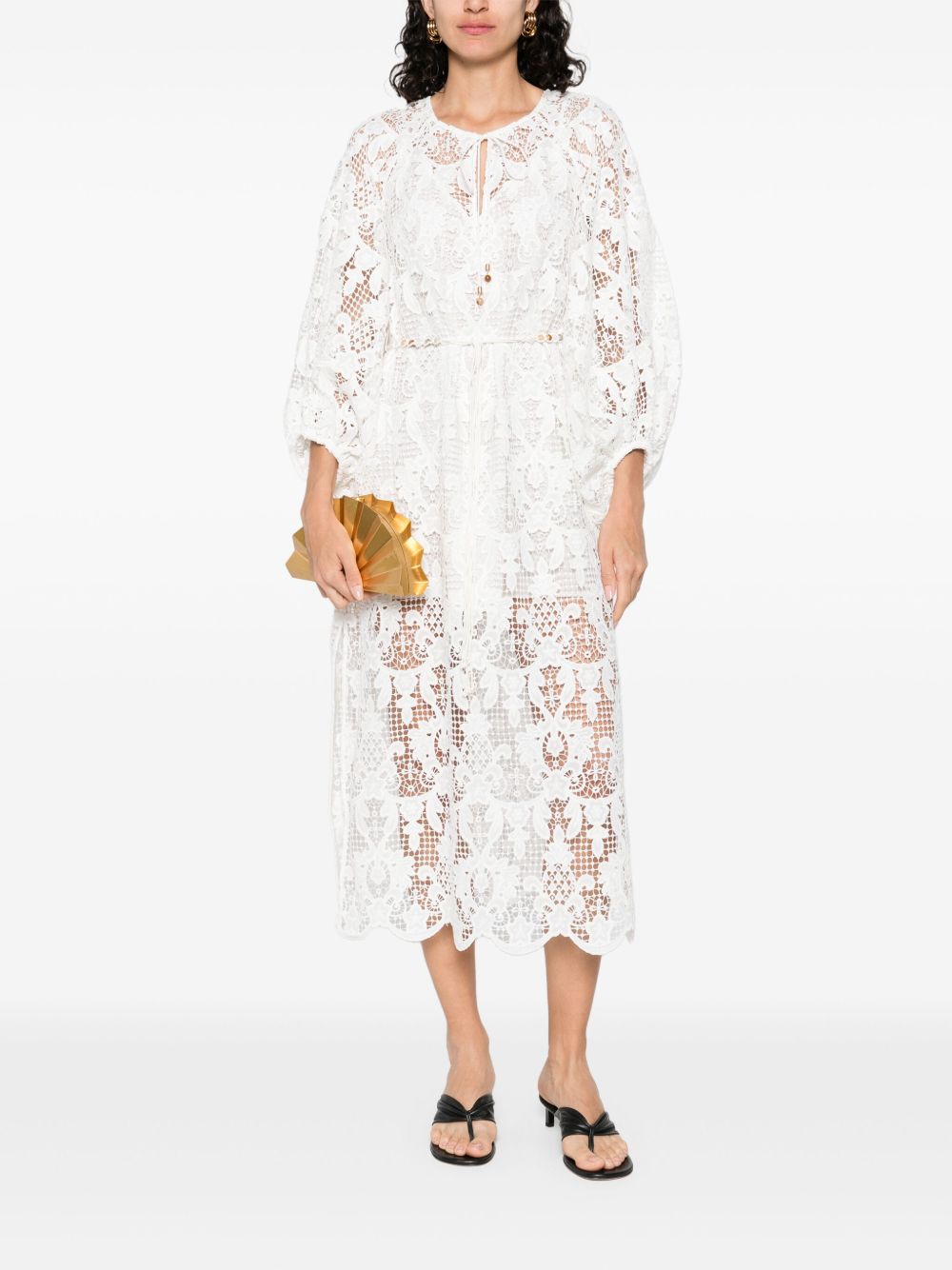 Zimmermann Dresses Ivory lace midi dress
