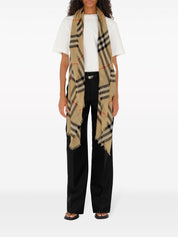 Bufandas Burberry Bufanda de lana con cuadros gigantes beige