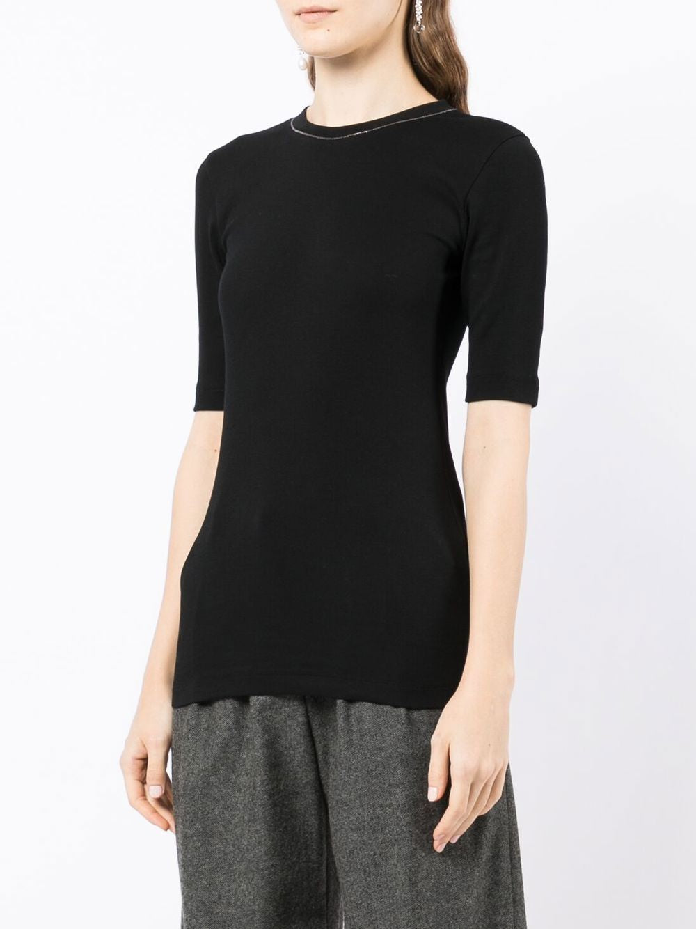 Brunello Cucinelli T-shirts and Polos Black cotton jersey