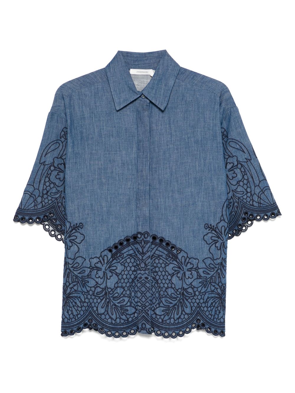 Camisa vaquera bordada azul Zimmermann Shirts