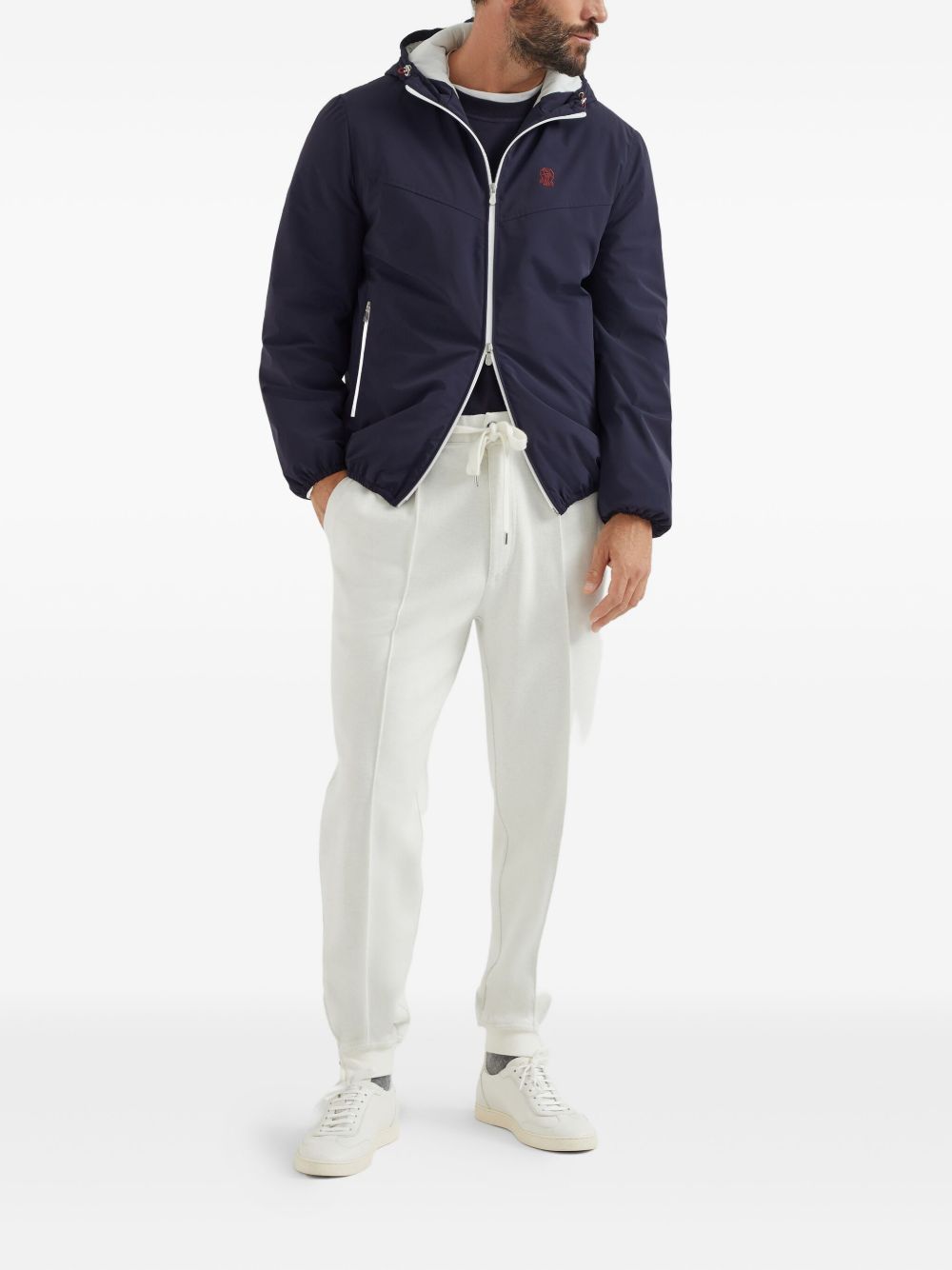 Brunello Cucinelli Abrigos Cazadora de nailon azul