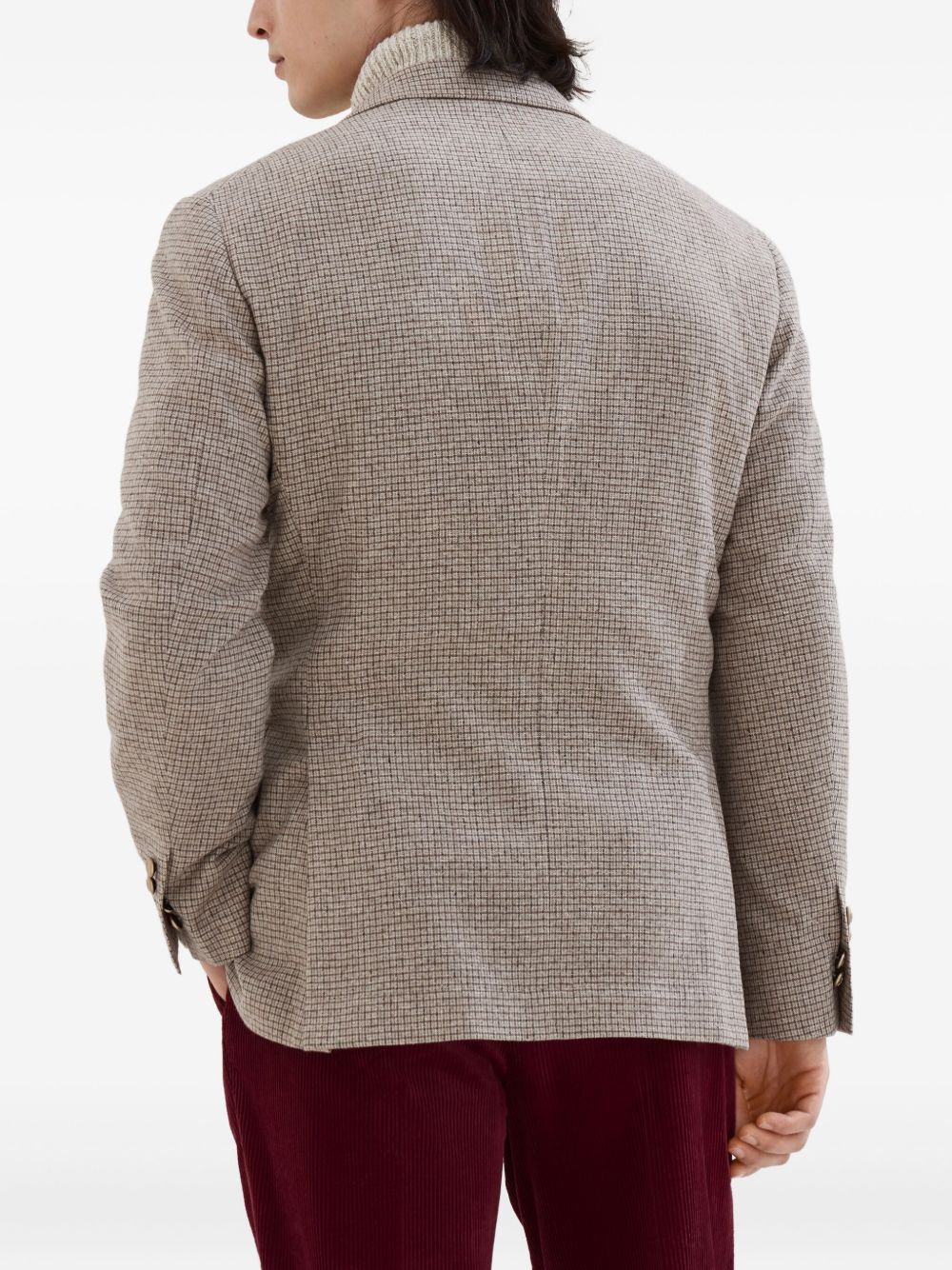 Brunello Cucinelli Jackets Beige double-breasted wool silk