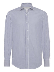 Brunello Cucinelli Blue Cotton Shirts — Luxurious Comfort