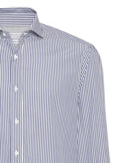 Brunello Cucinelli Blue Cotton Shirts — Luxurious Comfort