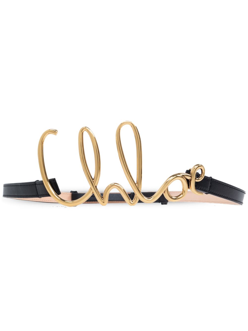 Chloé Iconic leather belt in black calfskin