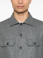 Brunello Cucinelli Grey Wool Shirt — Refined Comfort