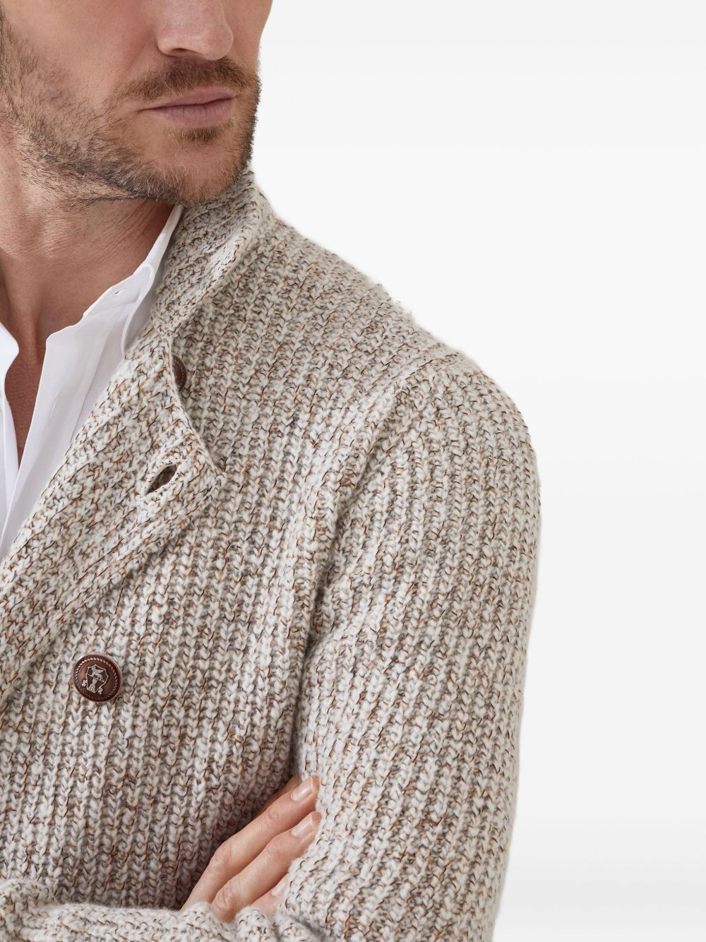 Brunello Cucinelli Jackets Beige wool and cashmere