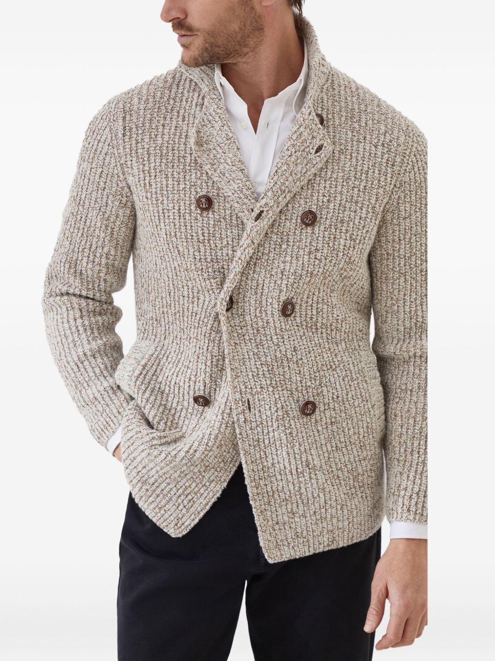 Brunello Cucinelli Jackets Beige wool and cashmere