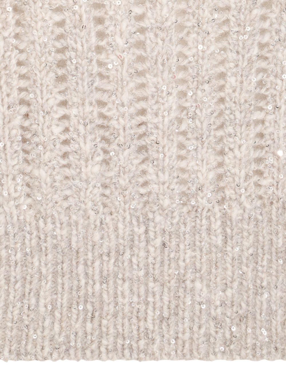 Top Brunello Cucinelli de lana sin mangas color marfil