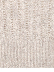 Top Brunello Cucinelli de lana sin mangas color marfil