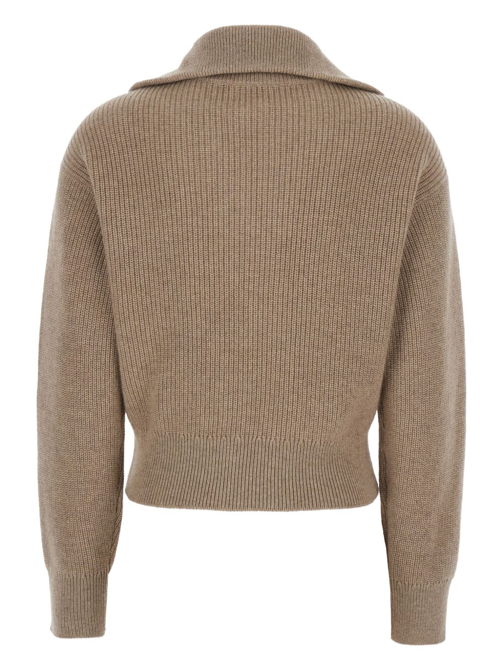 Brunello Cucinelli Sweaters Brown cashmere zip cardigan