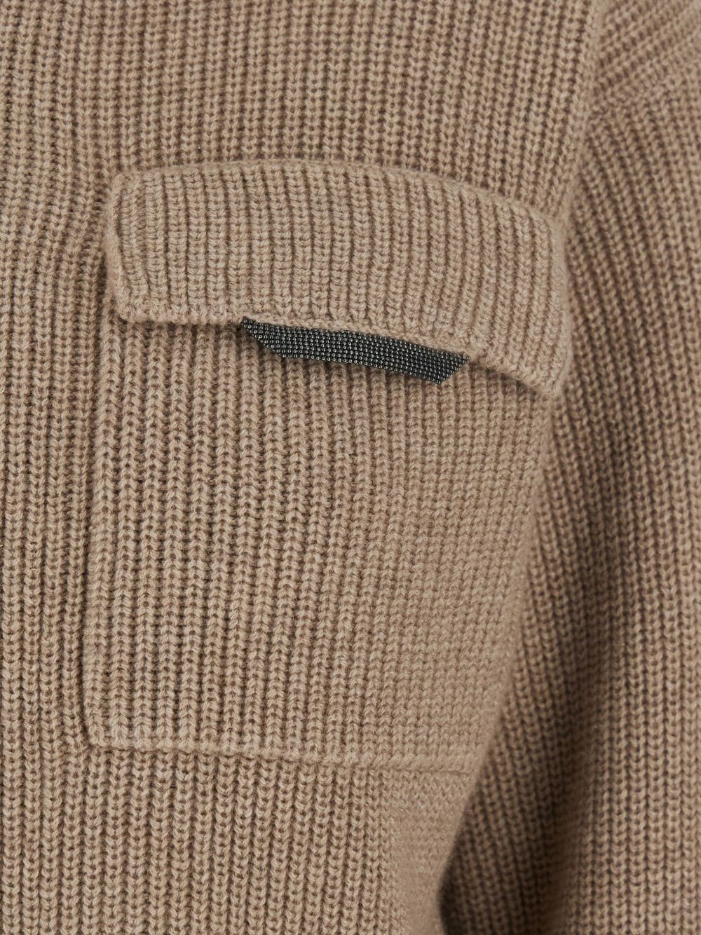 Brunello Cucinelli Sweaters Brown cashmere zip cardigan